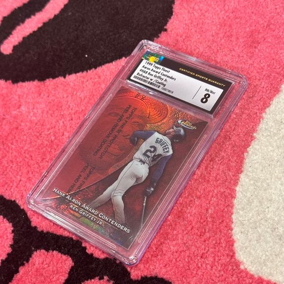 Ken Griffey Jr – 1999 Finest Aaron Award Contenders #HA8 – CSG 8 Near Mint - Picture 3 of 6